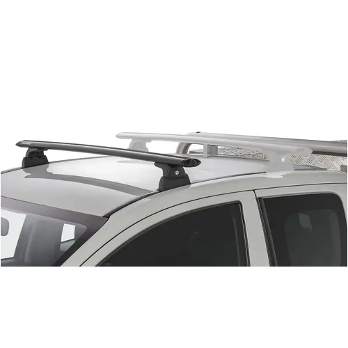 Rhino Rack Vortex RLT600 Ditch Mount Black 1 Bar Roof Rack (Front) to suit MITSUBISHI Triton Gen5 MQ/MR 2dr Ute Extra Cab 15 to
