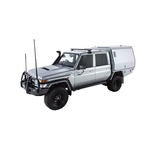 Rhino Rack Heavy Duty Rl110 Black 1 Bar Roof Rack For Toyota Landcruiser 79 Series 4Dr 4Wd Double Cab 03/07 On