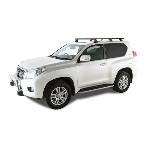 Rhino Rack Heavy Duty RCH Black 3 Bar Roof Rack to suit TOYOTA Prado 150 Series 5dr 4WD 09 to