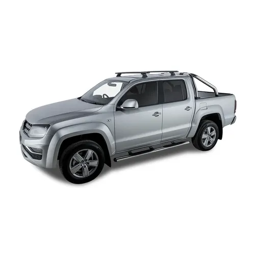 Rhino Rack Vortex Rch Black 2 Bar Roof Rack For Volkswagen Amarok 2H 4Dr Ute Dual Cab 02/11 On