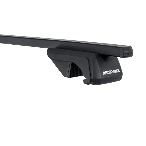 Rhino Rack Euro Sx Black 2 Bar Roof Rack For Ford Ranger Wildtrak 4Dr Ute Ute Tray Roof Rails 04/09 To 07/11