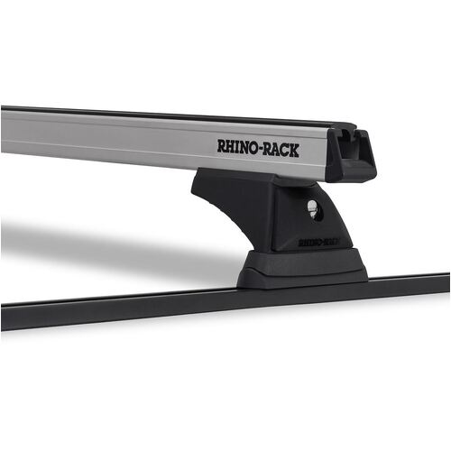 Rhino Rack Heavy Duty Rch Trackmount Silver 2 Bar Roof Rack For Holden Rodeo R9 2Dr Ute Space Cab 06/98 To 12/01