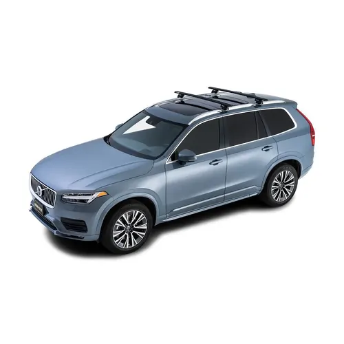 Rhino Rack Vortex Sx Black 2 Bar Roof Rack For Volvo Xc90 Gen2 5Dr Suv With Flush Rails 08/15 On
