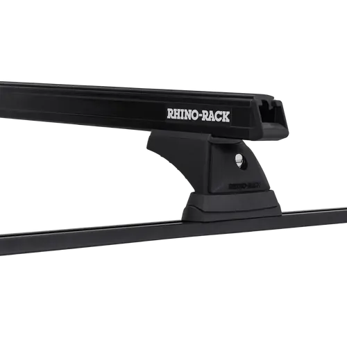 Rhino Rack Heavy Duty RCH Black 2 Bar Roof Rack to suit FORD Ranger Raptor PX3 4dr Ute Double Cab 18 to 22