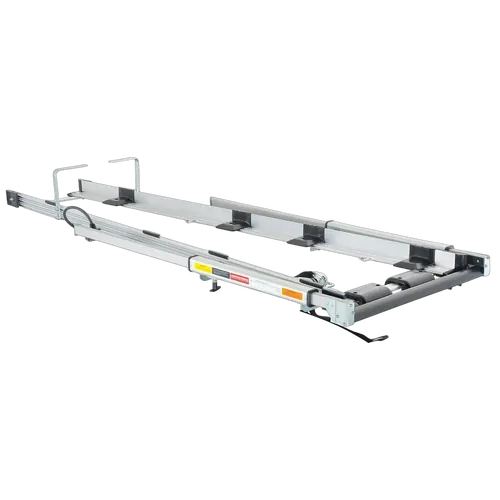 Rhino Rack Slide Out Ladder Loader (T7-Slrs) With Vortex Bars In Black For Toyota Rav4 Gen 5, Xa50 5Dr Suv With Flush Rails 05/19 On
