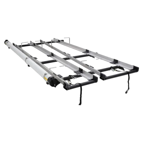 Rhino Rack Multislide Double 3.0m Ladder Rack System with Conduit to suit TOYOTA Hiace Gen 5 2dr Van SLWB 05 to 19