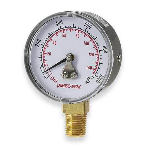 Jamec Pem Dry Pressure Gauge - Bottom Entry - 1/4" Bsp
