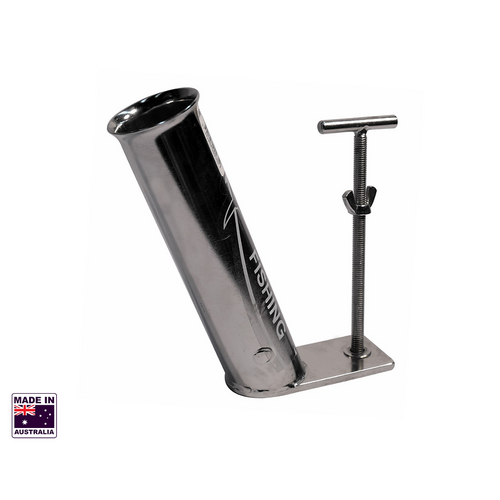 Hookem Jetty Rod Holder - 30° Offset - Stainless Steel
