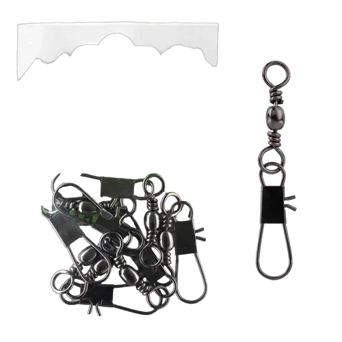 Bite Science black Barrel Snap Swivels