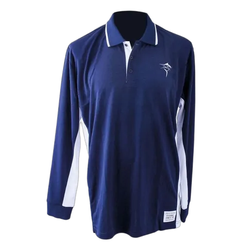 Jarvis Walker Navy/White Adult Long Sleeve Fishing Shirt