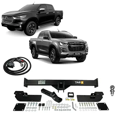 TAG Heavy Duty Towbar to suit Isuzu D-MAX (07/2020 - on), Mazda BT-50 (08/2020 - on) - Direct Fit ECU