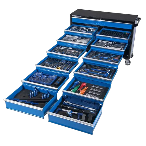 Kincrome Evolution Extra Wide Tool Trolley 555 Piece 13 Drawer 53"