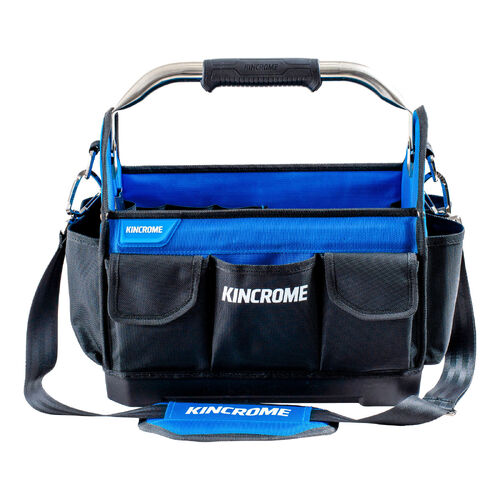 380Mm Hard Base Open Tote Swivel Handle Bag