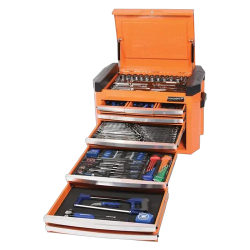 Kincrome Contour Tool Chest Kit 236 Piece 8 Drawer 29" Orange