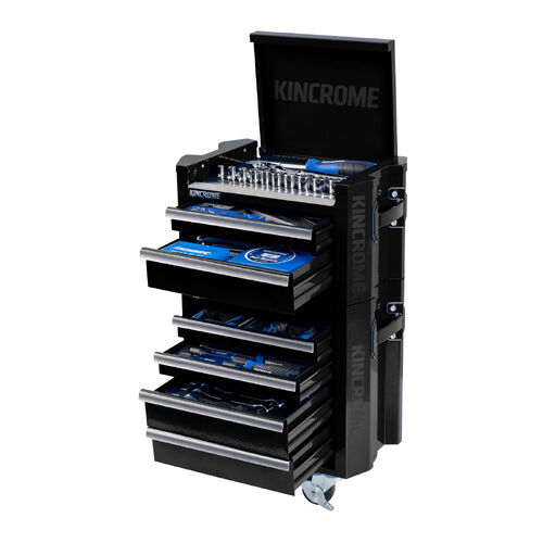 Kincrome CONTOUR Mini Workshop Tool Kit 78 Piece 6 Drawer (10") Black