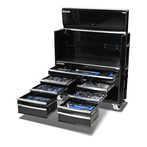 Kincrome CONTOUR Trolley Tool Kit 455 Piece 12 Drawer (60") Black