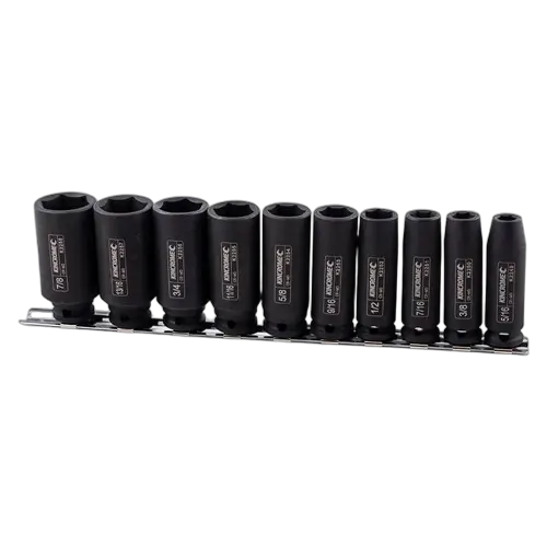 Kincrome Deep Impact Socket Rail 10 Piece 3/8" Drive - Imperial