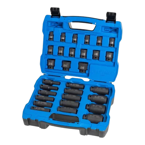 Kincrome Standard & Deep Impact Socket Set 30 Piece 1/2" Drive - Metric