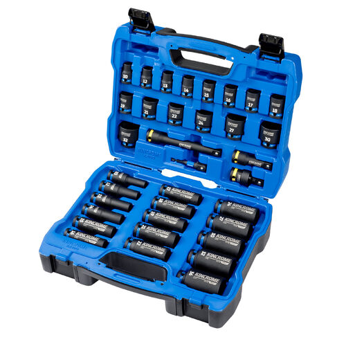 Kincrome Impact 1/2" Drive Standard/Deep Socket Set Metric 35 Piece