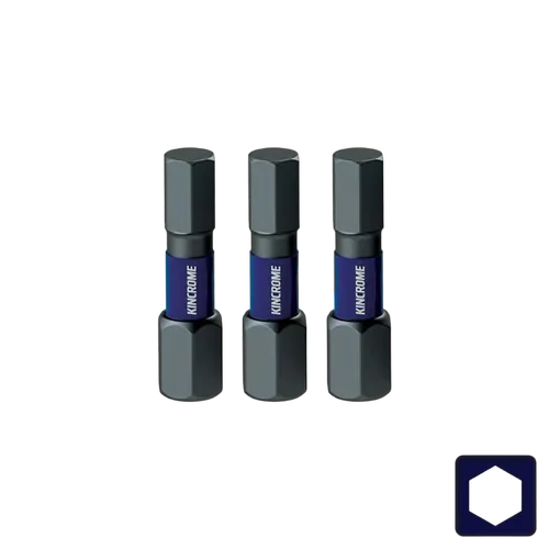 Kincrome Hex 3Mm Impact Bit 25Mm 3 Piece