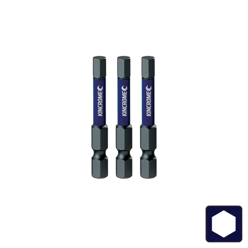 Kincrome Hex 4Mm Impact Bit 50Mm 3 Piece