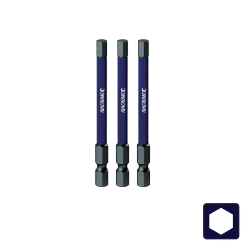 Kincrome Hex 4Mm Impact Bit 75Mm 3 Piece