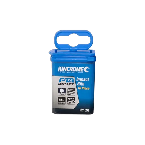 Kincrome Hex 5Mm Impact Bit 25Mm 10 Piece