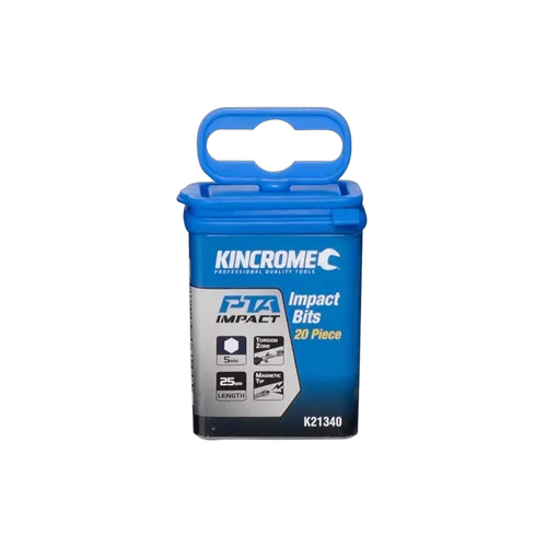 Kincrome Hex 5Mm Impact Bit 25Mm 20 Piece
