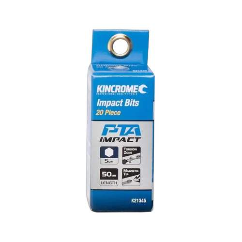 Kincrome Hex 5Mm Impact Bit 50Mm 20 Piece