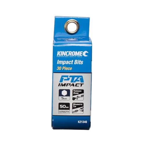 Kincrome Hex 5Mm Impact Bit 50Mm 30 Piece