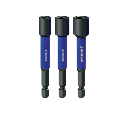 Kincrome Magnetic Nutsetter Impact Bit Mixed Pack 65Mm 3 Piece