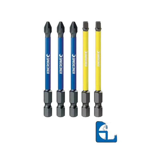 Kincrome Phillips & Square #2 Impact Bit Mixed Pack 75Mm 5 Piece