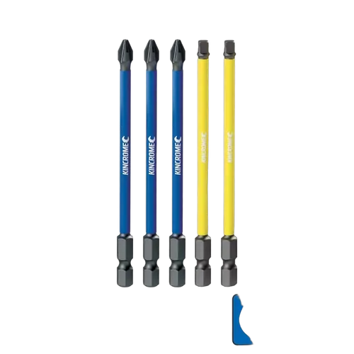 Kincrome Phillips & Square #2 Impact Bit Mixed Pack 100Mm 5 Piece