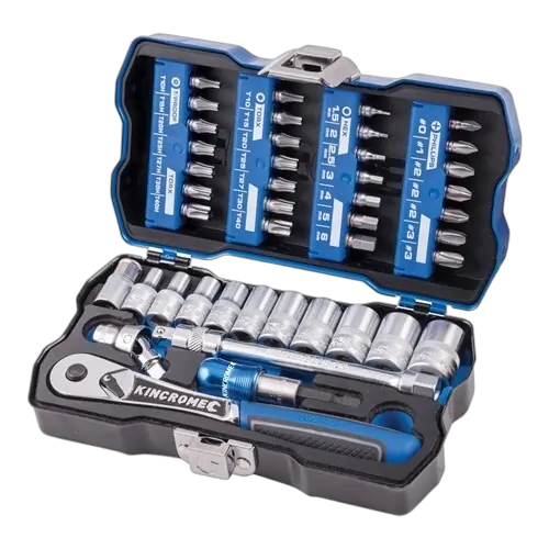 Kincrome Lok-On Socket & Bit Set 43 Piece 1/4" Drive