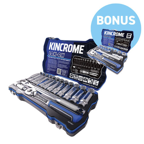 Kincrome LOK-ON™ 1/2" Impact Sockets and Sets - K27072 & K27073 BUNDLE