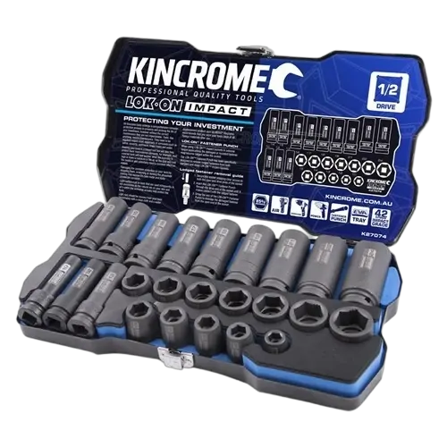 Kincrome Lok-On Impact Socket Set 24 Piece 1/2" Drive