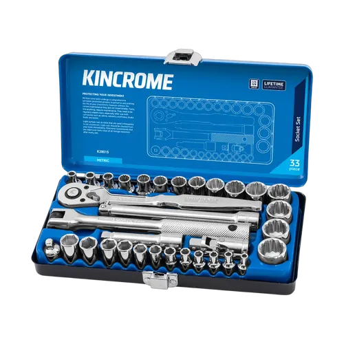 Kincrome Socket Set 33 Piece 1/4 & 3/8" Drive - Metric