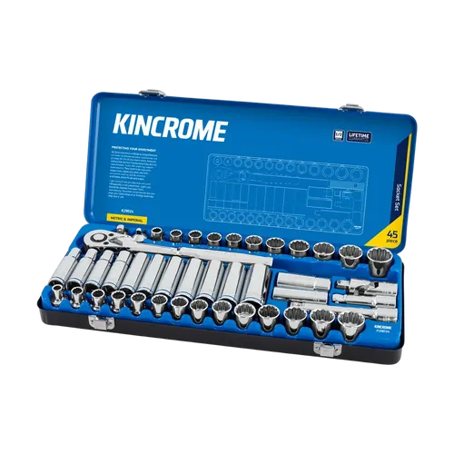 Kincrome Socket Set 45 Piece 1/2" Drive - Metric & Imperial