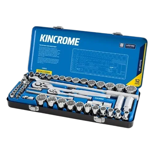 Kincrome Socket Set 52 Piece 1/4 & 1/2" Drive - Metric & Imperial