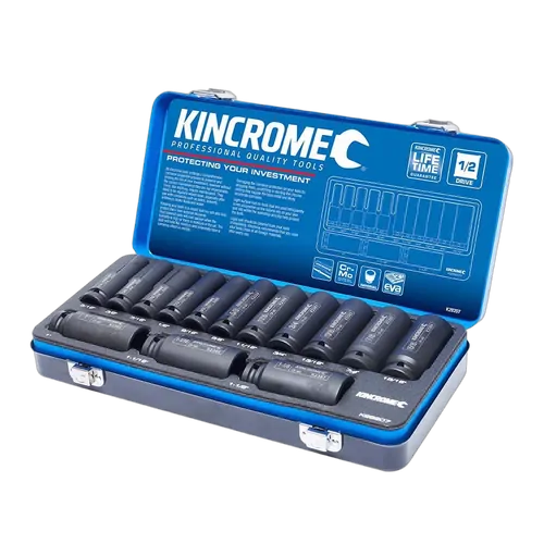 Kincrome Deep Impact Socket Set 14 Piece 1/2" Drive - Imperial