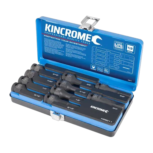 Kincrome Hex Impact Socket Set 10 Piece 1/2" Drive - Imperial