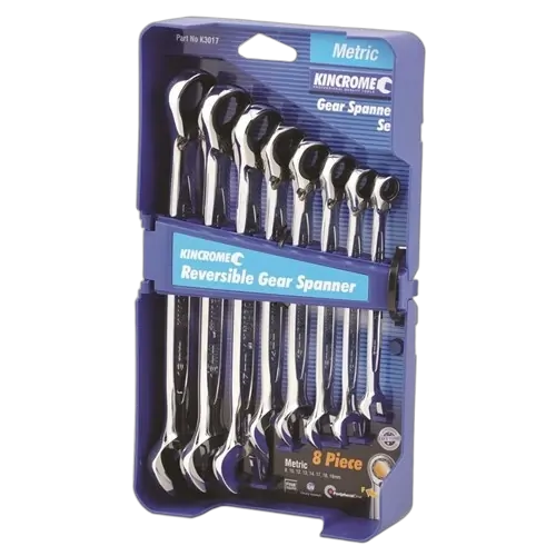 Kincrome Reversible Gear Spanner Set 8 Piece - Metric
