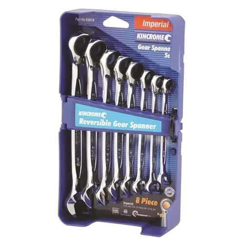 Kincrome Reversible Gear Spanner Set 8 Piece - Imperial