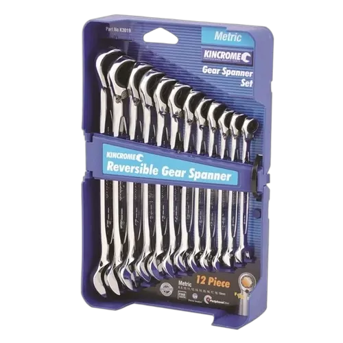 Kincrome Reversible Gear Spanner Set 12 Piece - Metric