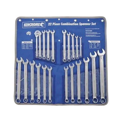 Kincrome Combination Spanner Set 22 Piece - Metric/Imperial