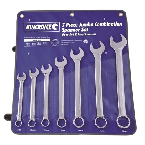 Kincrome Jumbo Combination Spanner Set 7 Piece - Metric