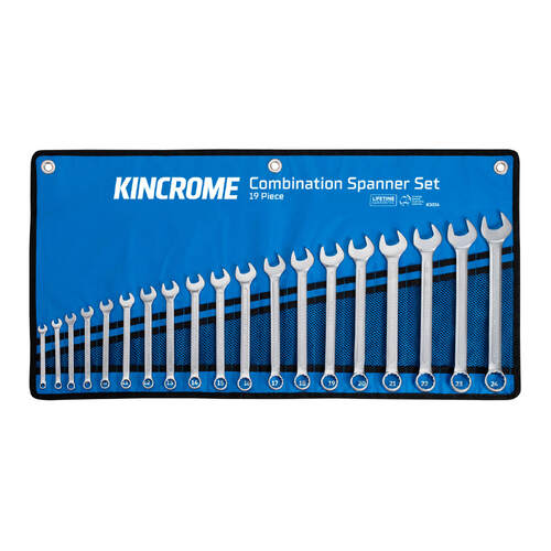 Kincrome Combination Spanner Set 19 Piece - Metric