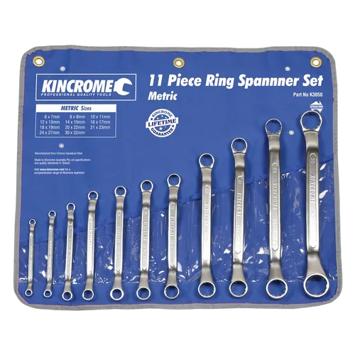Kincrome Ring Spanner Set 11 Piece - Metric