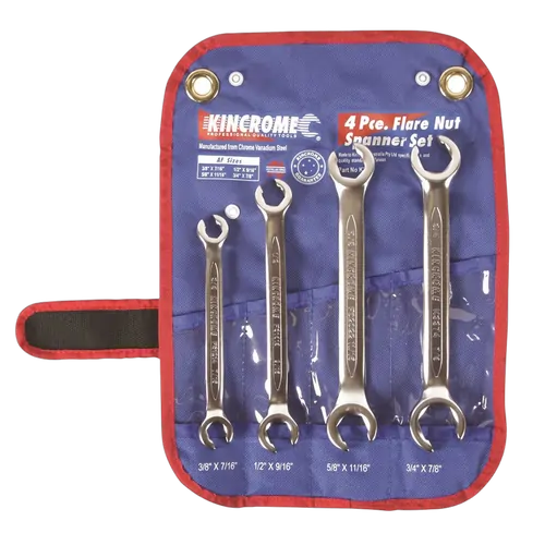 Kincrome Flare Nut Spanner Set 4 Piece