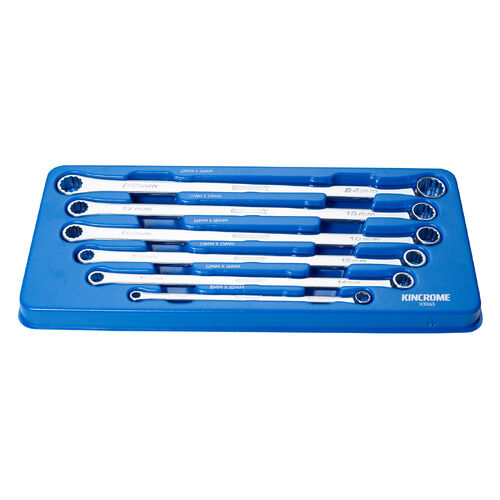 Kincrome 6 Piece 0° Offset Extra Long Ring Set - Metric